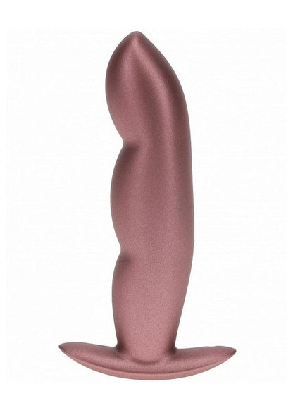 Ouch! Smooth Silicone Finger Anal Plug Rose Gold