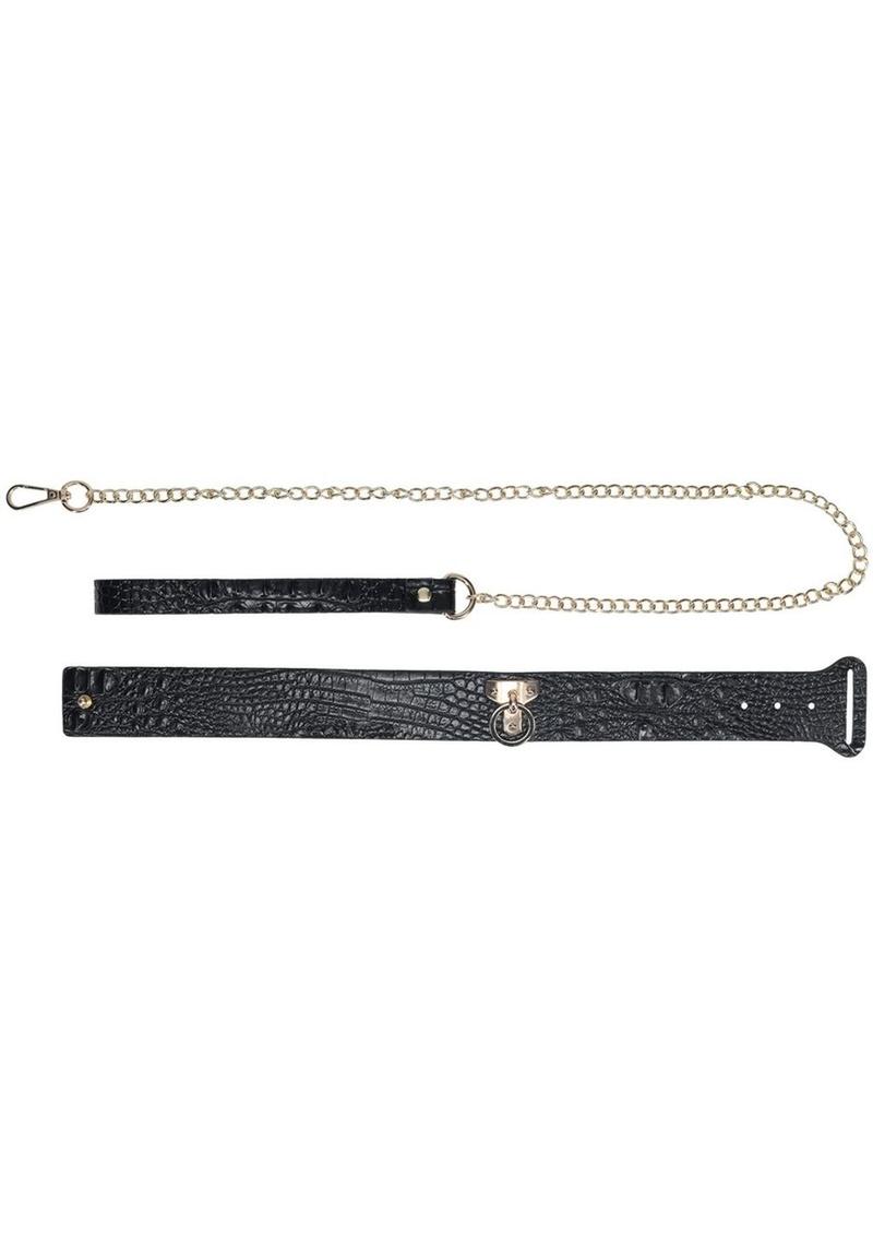 Ouch! Rome Collection Collar with Gold Leash