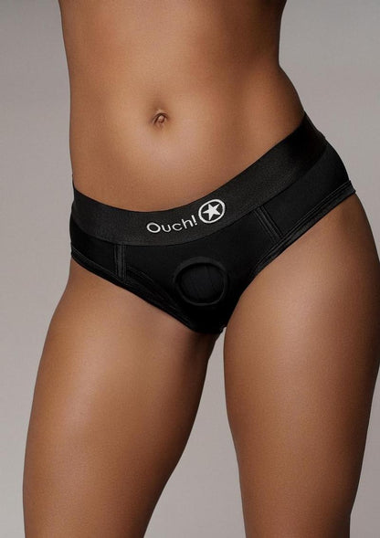 Vibrating Strap-On High Cut Brief With Rechargeable Bullet
