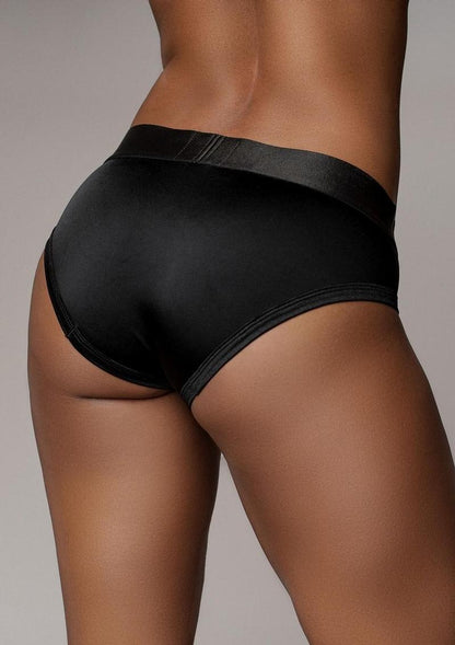 Vibrating Strap-On High Cut Brief With Rechargeable Bullet