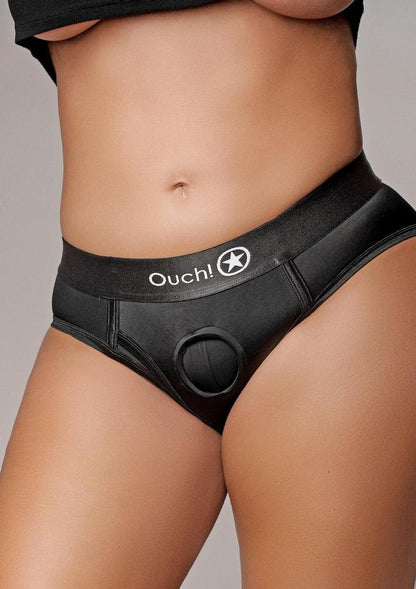Vibrating Strap-On High Cut Brief With Rechargeable Bullet