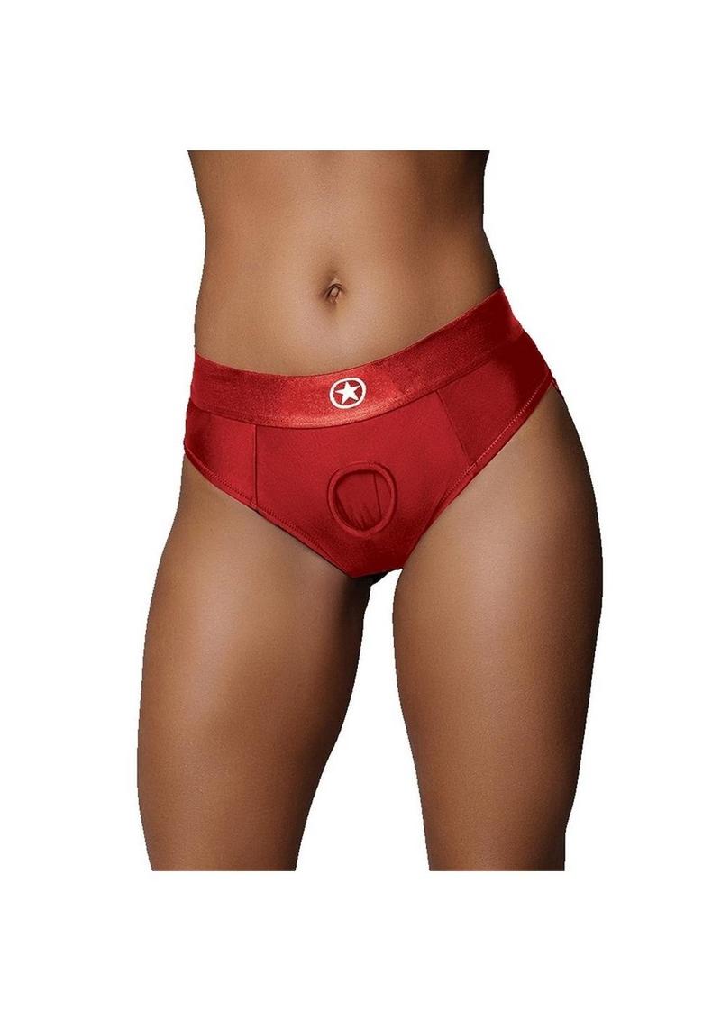 Ouch! Vibrating Strap-On Thong With Rechargeable Bullet