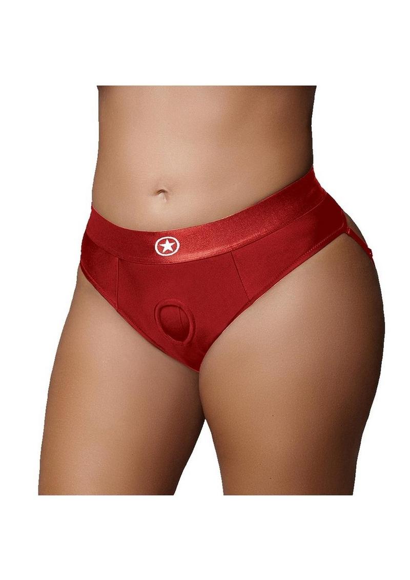 Ouch! Vibrating Strap-On Thong With Rechargeable Bullet