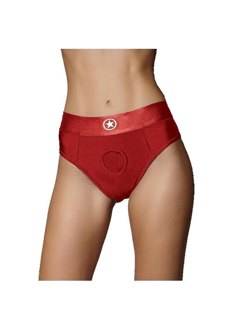 Ouch! Vibrating Strap-On Thong With Rechargeable Bullet