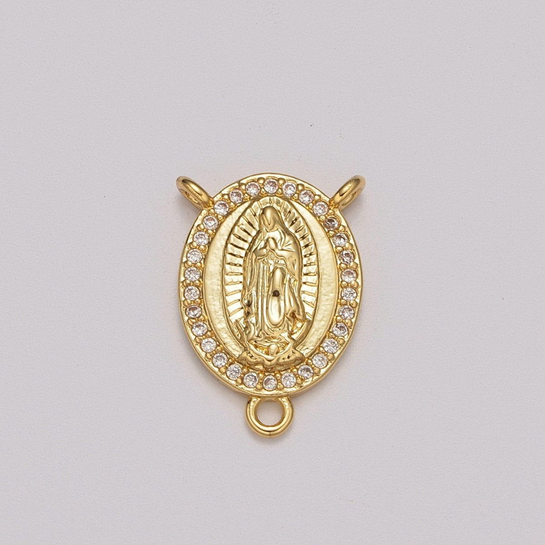 Our Lady of GUADALUPE Rosary Centerpiece Madonna Catholic Jewelry Virgin Mary CENTERS 14k Gold Filled Y-00381