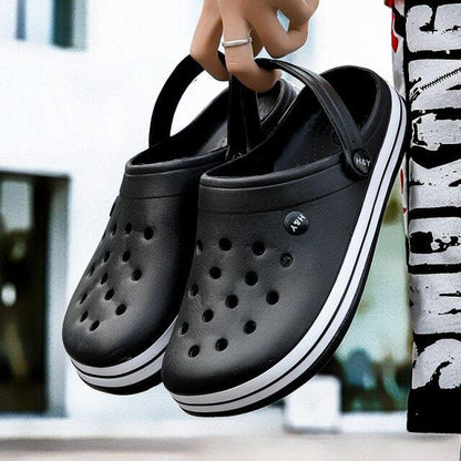 Outdoor Mens Sandals Clogs Summer Hole Shoes Rubber Men&