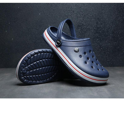 Outdoor Mens Sandals Clogs Summer Hole Shoes Rubber Men&