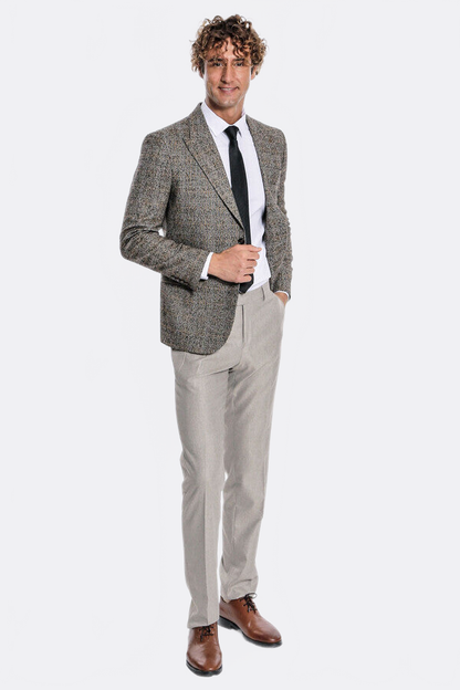 Checked Black Men Blazer - Wessi