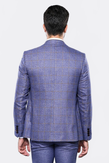 Checked Blue Men&