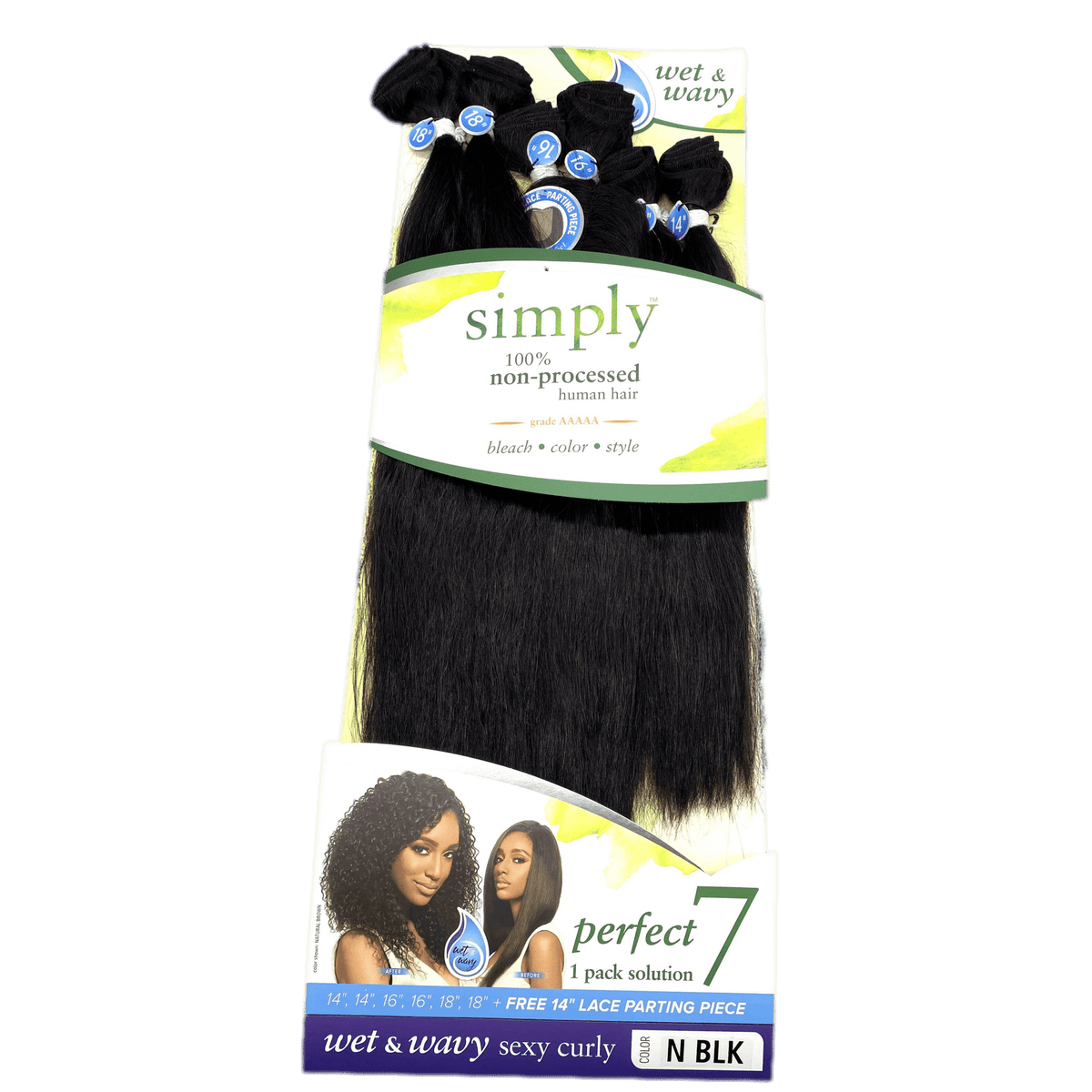 Outre Simply Perfect 7 100% Brazilian Unprocessed Human Hair Bundle(14&