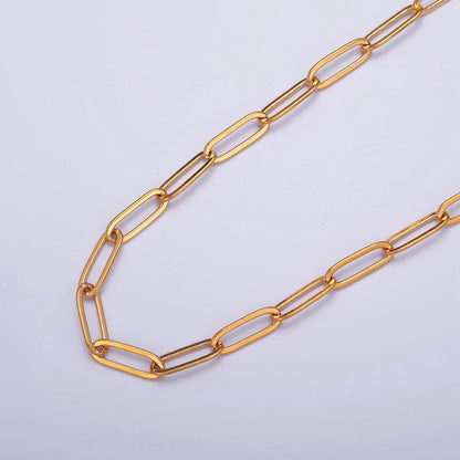 Oval PaperClip Unfinished Chain, 14mm x 5mm, 24k Gold Filled Chain 19.5 inch long | WA-1381 Clearance Pricing