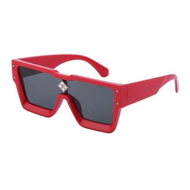 Oversized Square Shape Sunglasses For Women &amp; Men New  Luxury Design Sun Glasses For Female New Fashionable  Large Frame Silver Mirror Eyewear