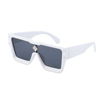Oversized Square Shape Sunglasses For Women &amp; Men New  Luxury Design Sun Glasses For Female New Fashionable  Large Frame Silver Mirror Eyewear