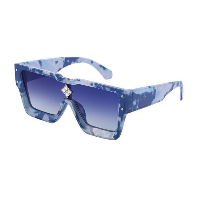 Oversized Square Shape Sunglasses For Women &amp; Men New  Luxury Design Sun Glasses For Female New Fashionable  Large Frame Silver Mirror Eyewear