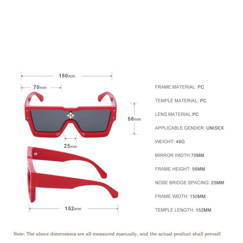 Oversized Square Shape Sunglasses For Women &amp; Men New  Luxury Design Sun Glasses For Female New Fashionable  Large Frame Silver Mirror Eyewear