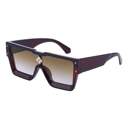 Oversized Square Shape Sunglasses For Women &amp; Men New  Luxury Design Sun Glasses For Female New Fashionable  Large Frame Silver Mirror Eyewear