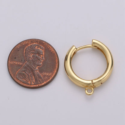Overstock 24K Gold Filled one touch w/ open link Lever back earring making, 20x18 mm, Nickel free Lead Free for Earring Charm Making Findings K-903
