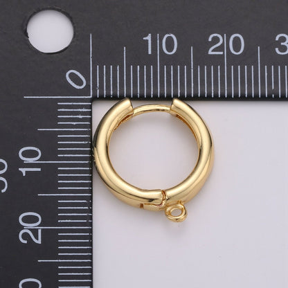 Overstock 24K Gold Filled one touch w/ open link Lever back earring making, 20x18 mm, Nickel free Lead Free for Earring Charm Making Findings K-903