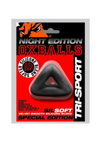 Oxballs Night Edition Tri-Sport Silicone Cock Sling 3 Size Stretch Rings
