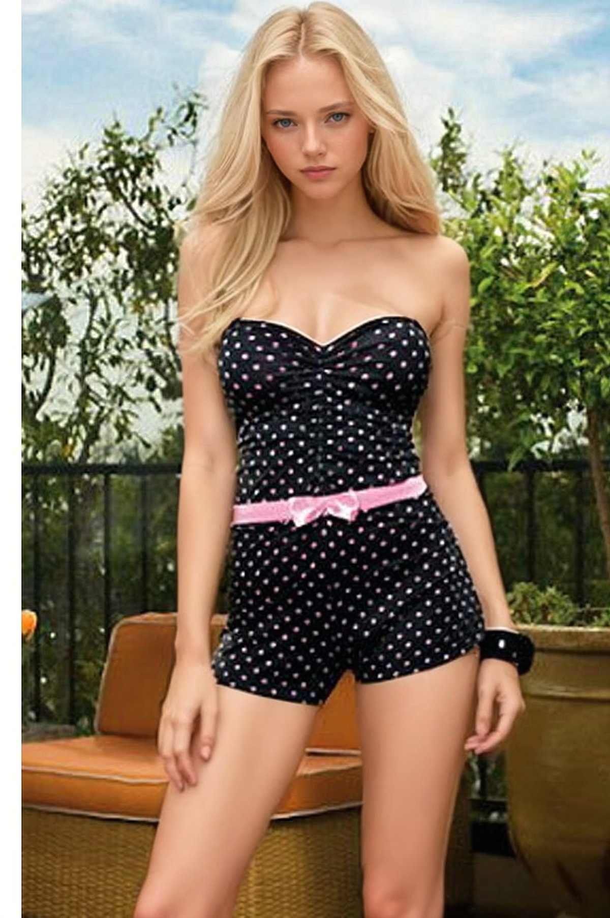 Retro Tease Polka Dot Romper