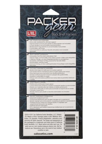 CalExotics Packer Gear Black Brief Harness Strap-On Compatible