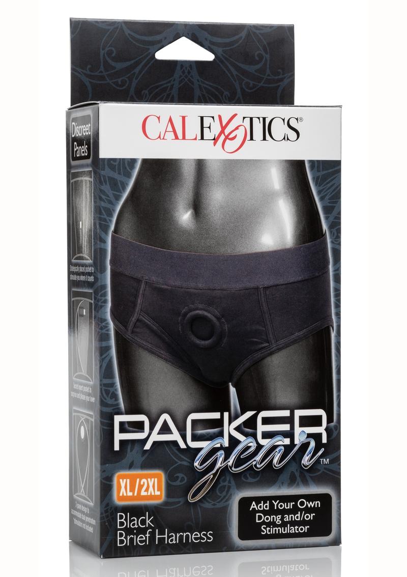 CalExotics Packer Gear Black Brief Harness Strap-On Compatible