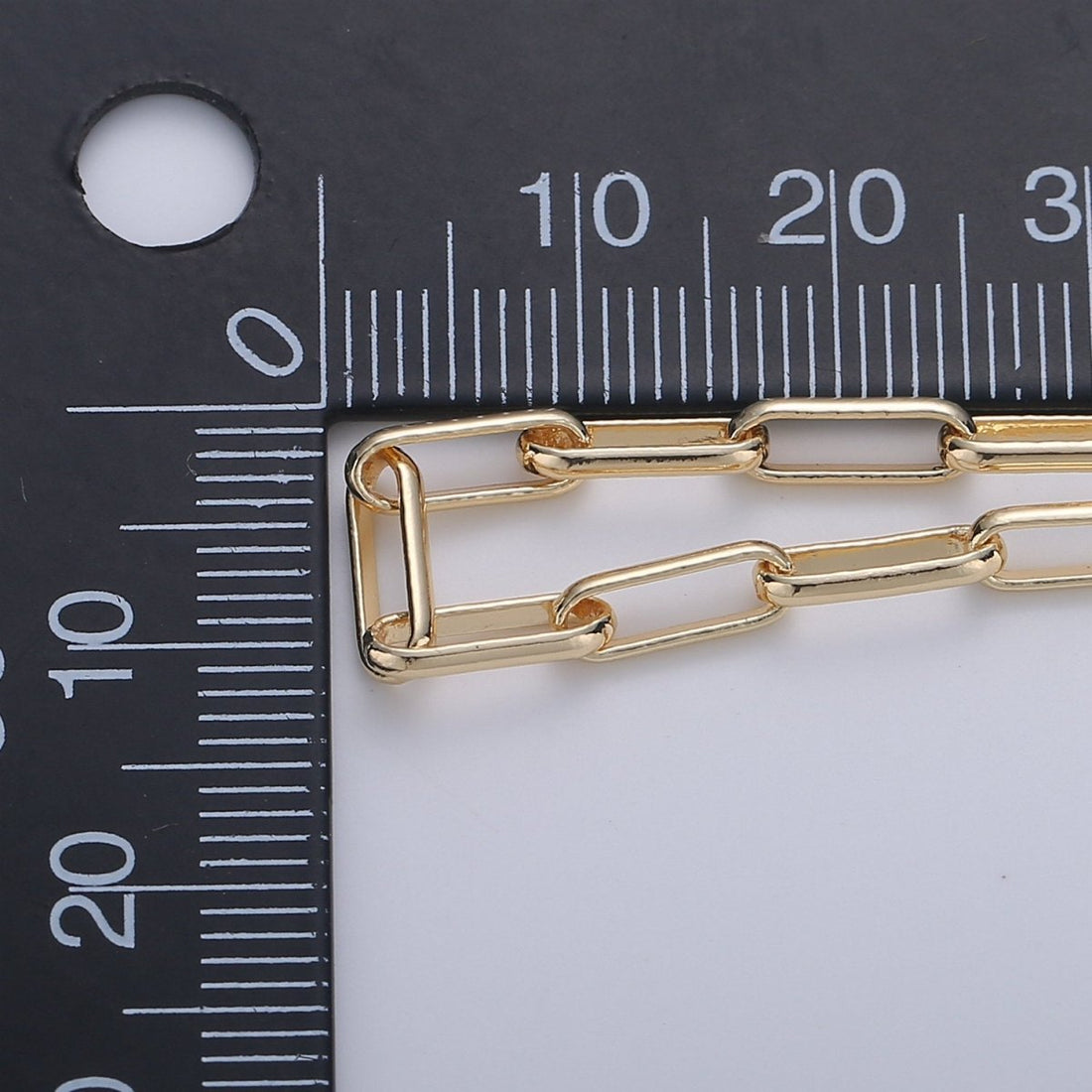 Paperclip Chain Necklace, 16K Gold Filled Oval Paper Clip Chain, Lead Nickel Free Unfinished Link Chain | ROLL-308 Clearance Pricing