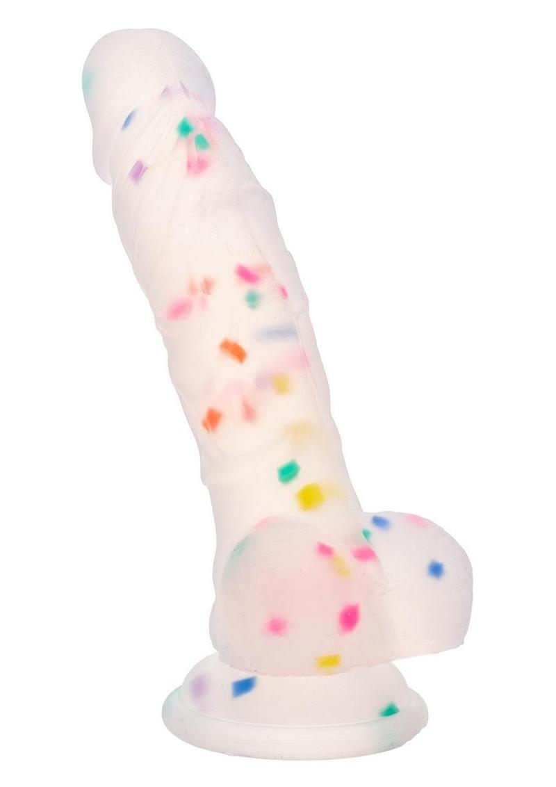Party Boy Silicone Studs Dong with Suction Cup Multicolor Dildo