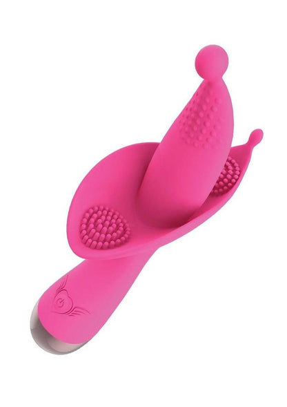 Passion Flower Bud Heat-Up Silicone Clitoral Stimulator Dual Motors
