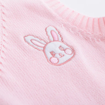 Kawaii Pink Pastel Bunny Vest Sweater