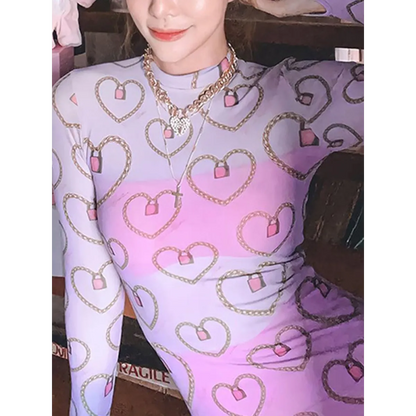 Pastel Gothic Mesh Bodysuit
