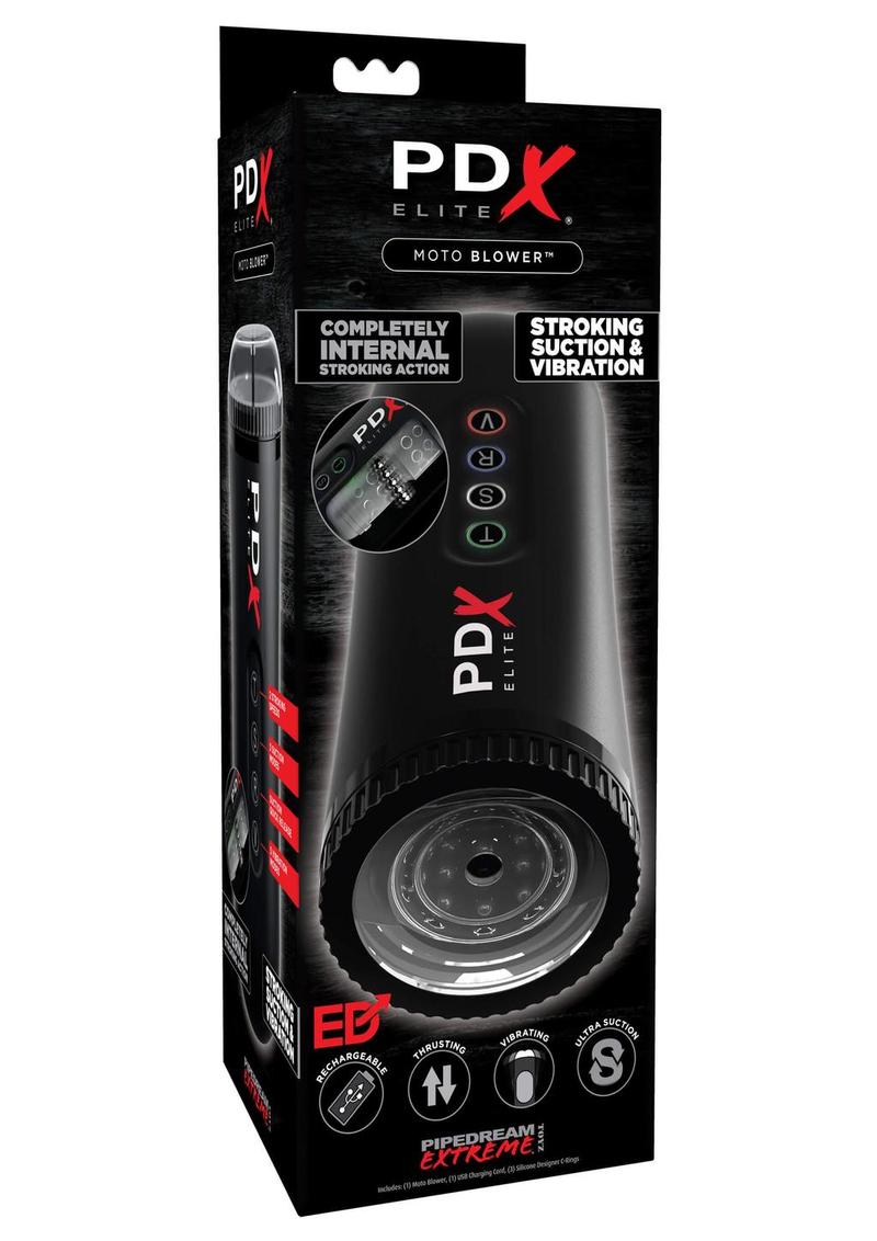 PDX Elite Moto Blower Stroking Suction and Vibration Masturbator
