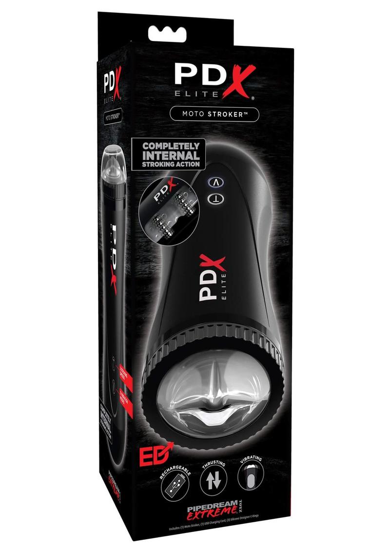 PDX Elite Moto Internal Stroking Action Stroker With Vibration