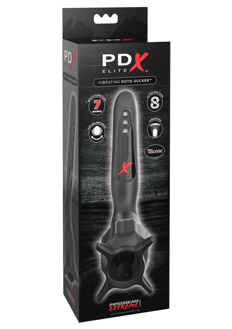 PDX Elite Vibrating Roto-Sucker Silicone Masturbator with 7 Modes