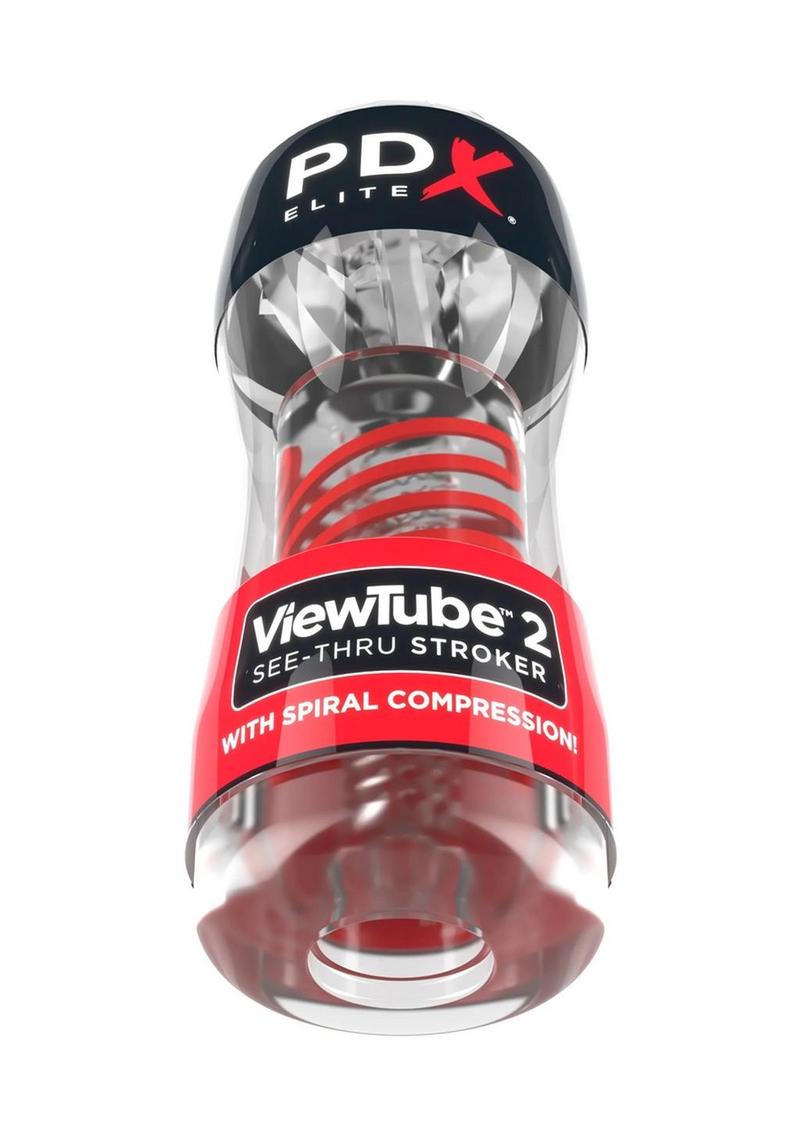 PDX Elite ViewTube 2 See-Thru Stroker with Spiral Compression