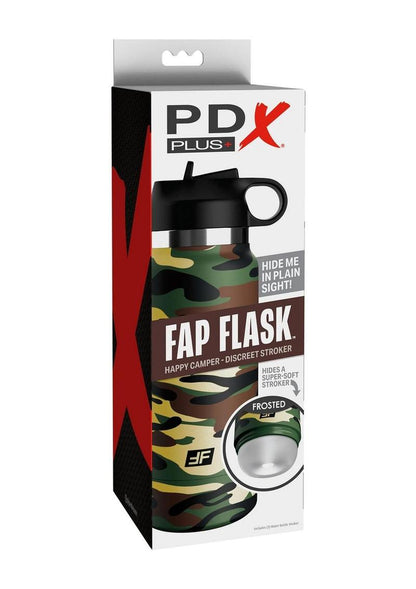PDX Plus Fap Flask Happy Camper Stroker Discreet Camo Pleasure