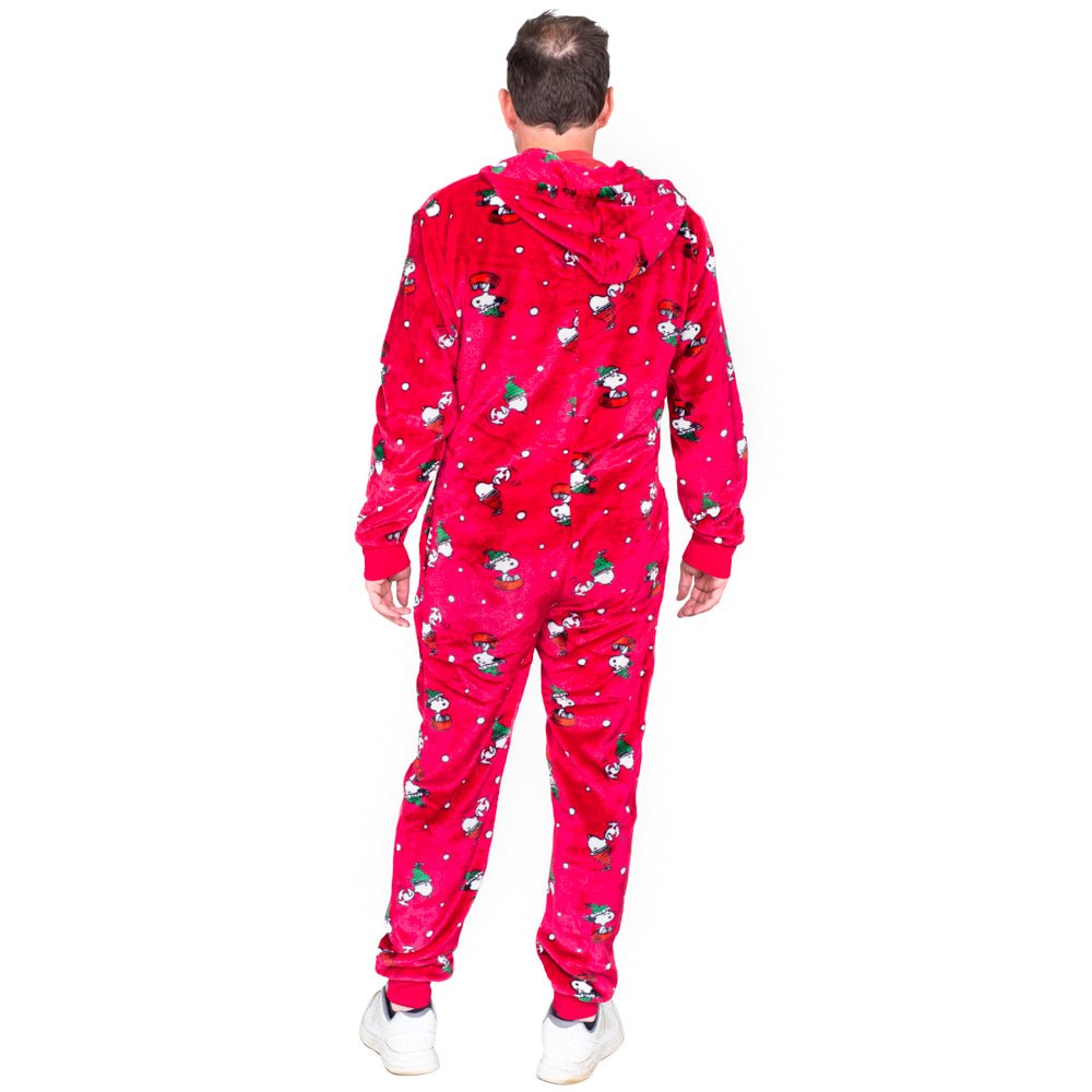 Peanuts Snoopy All Over Pajama Zip Up Union Suit Sleepwear