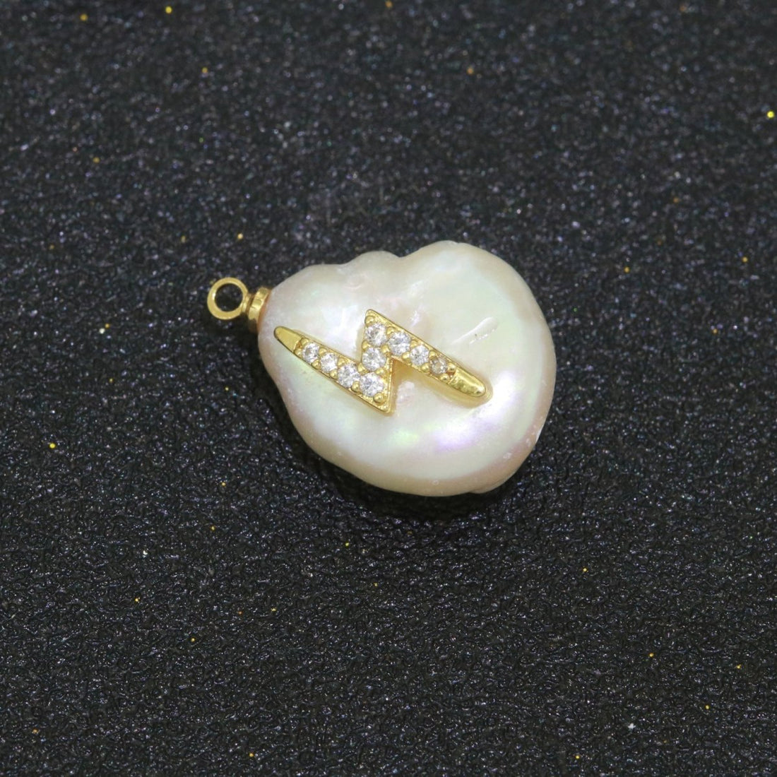 Pearl Gold Evil Eye Charm, Bee, Thunder, Weed, Star Charm Dainty Pear Freeform Pearl Jewelry for Amulet Pendant Jewelry Supply P-1826 P-1827