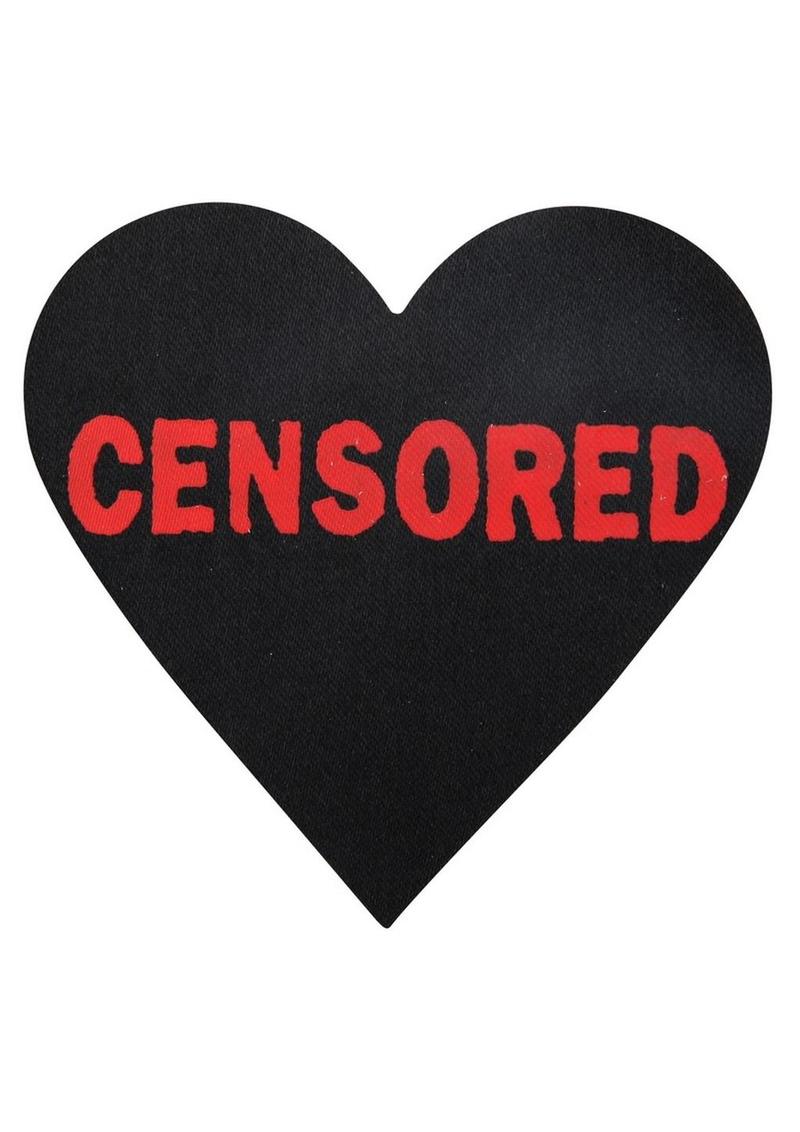 Peekaboos Censored Premium Pasties Black And Red Self-Adhesive