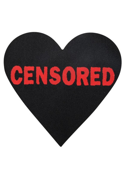 Peekaboos Censored Premium Pasties Black And Red Self-Adhesive
