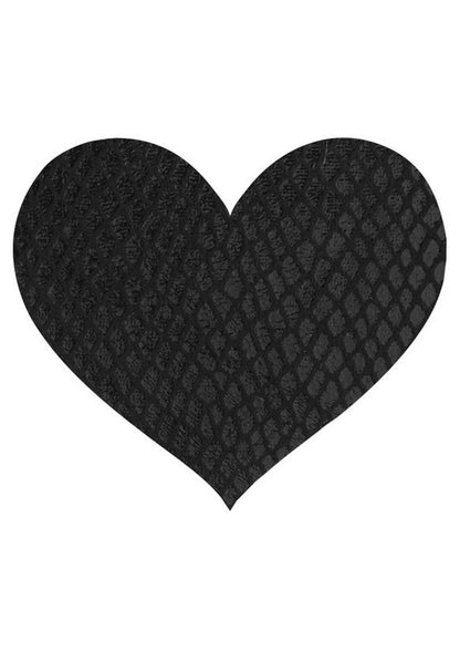 Peekaboos Classic Black Heart Pasties Self-Adhesive Nipple Covers