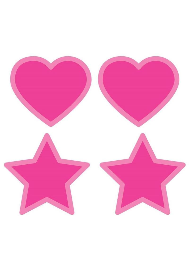 Peekaboos Glow in the Dark Hearts And Stars Pasties