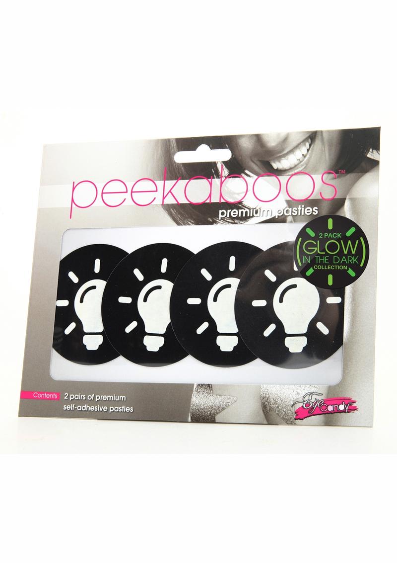 Peekaboos Premium Pasties Glow in the Dark Light Bulb Design