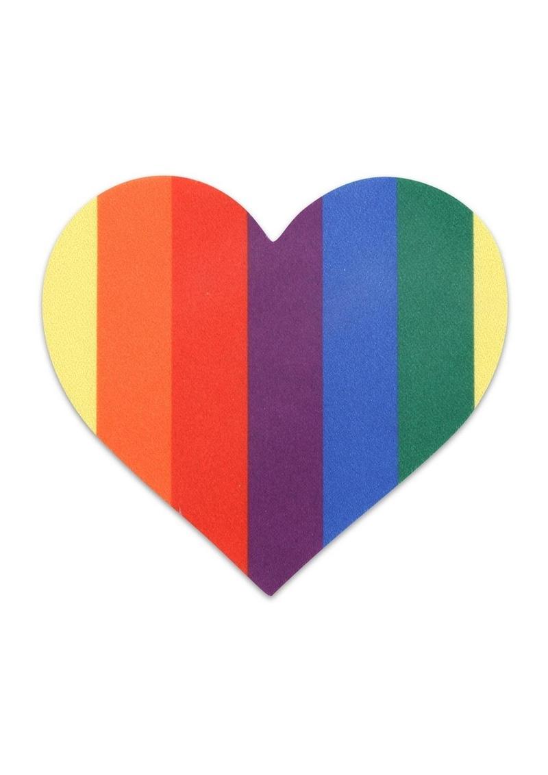 Peekaboos Pride Rainbow Pasties Glitter Hearts Nipple Covers