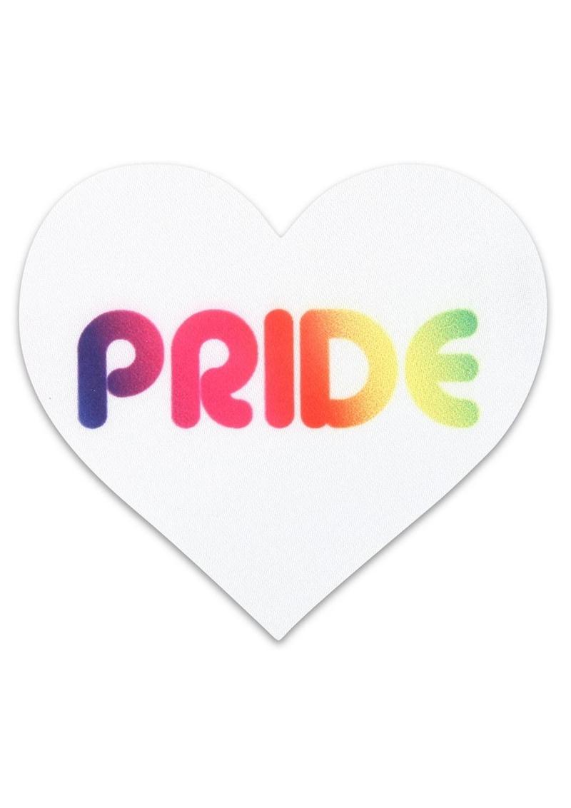 Peekaboos Pride Heart Pasties Rainbow Self-Adhesive Nipple Covers