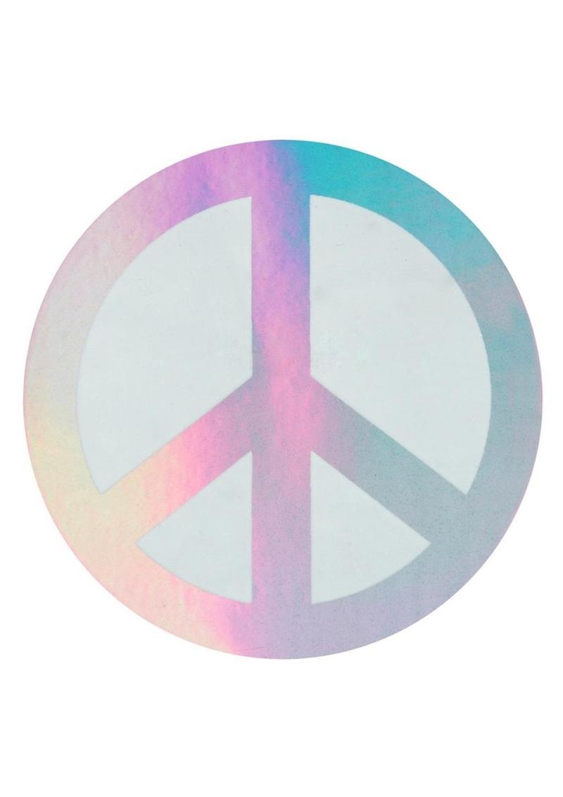 Peekaboos Pride Peace Sign Pasties Rainbow And Blue Nipple Covers