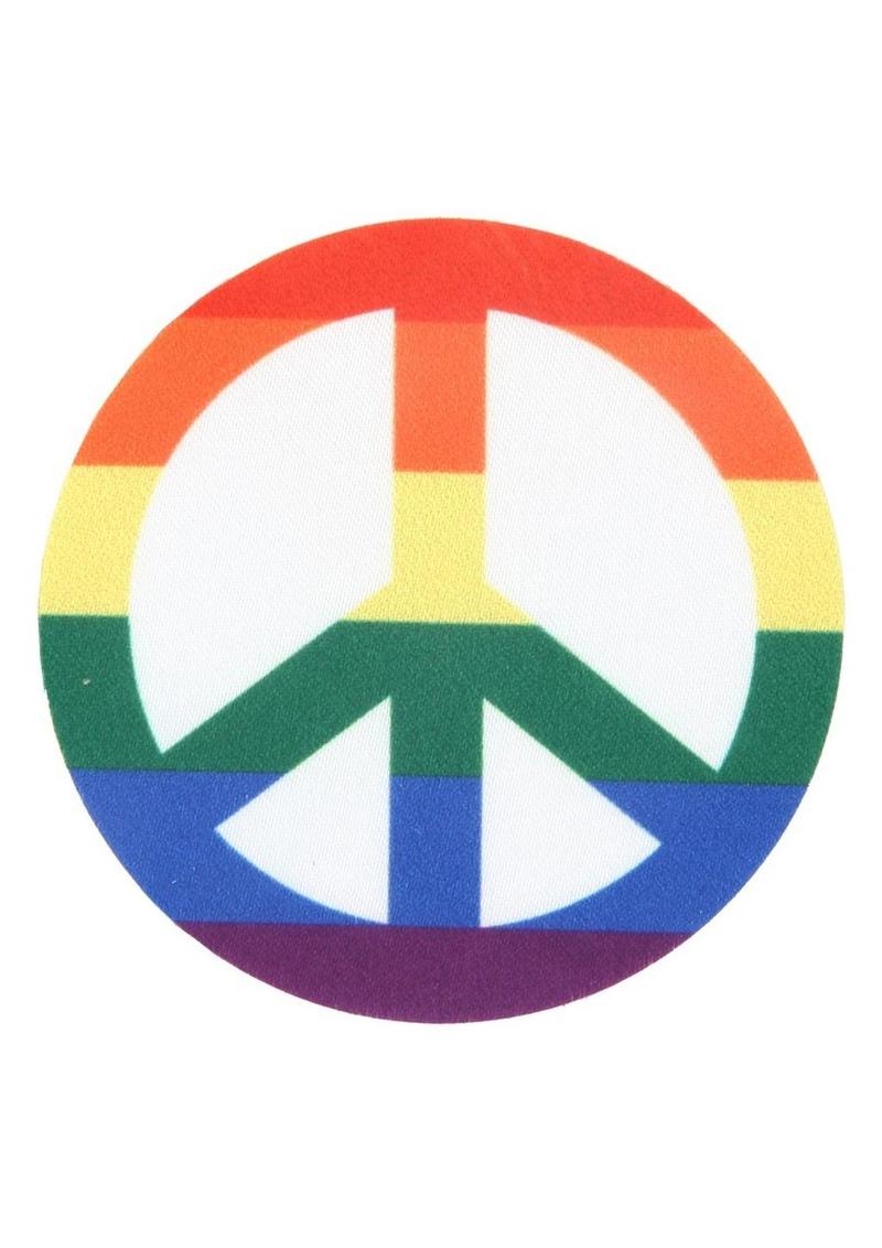 Peekaboos Pride Peace Sign Pasties Rainbow And Blue Nipple Covers