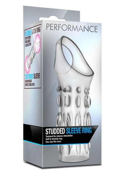 Performance Studded Sleeve Ring Clear Penis Sleeve