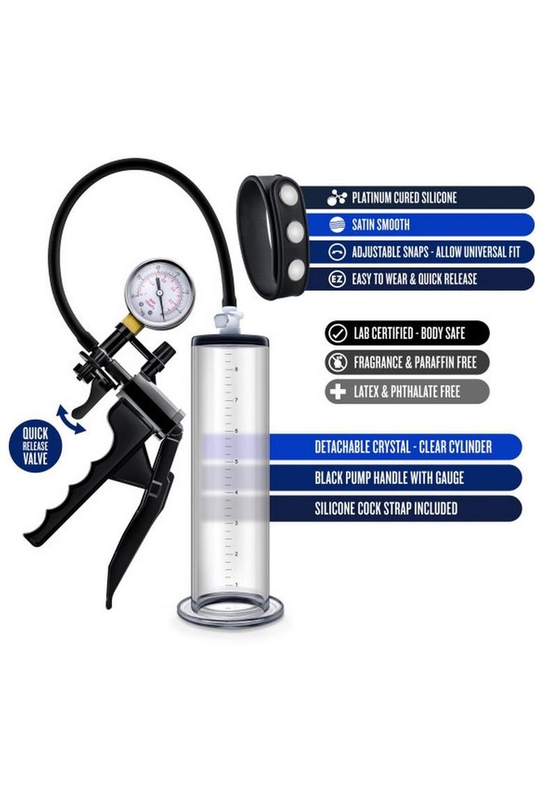 Performance VX8 Premium Penis Pump System with Silicone Cock Strap