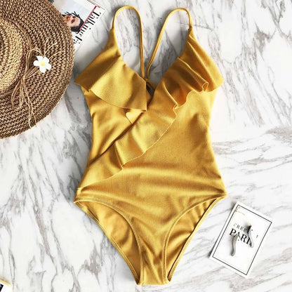 Ruffled One Piece Swimsuits